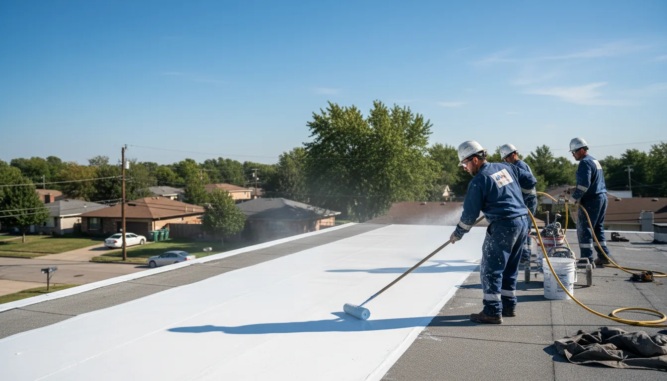 Commercial roof coating in Linwood, NC near me